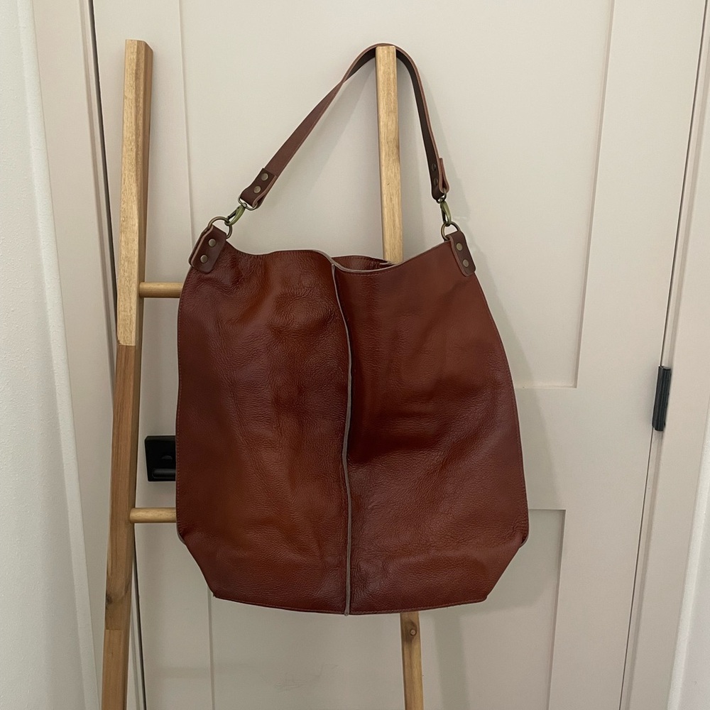 Brown Polish handmade Leather Tote Bag